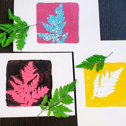 diy fern printing art class online