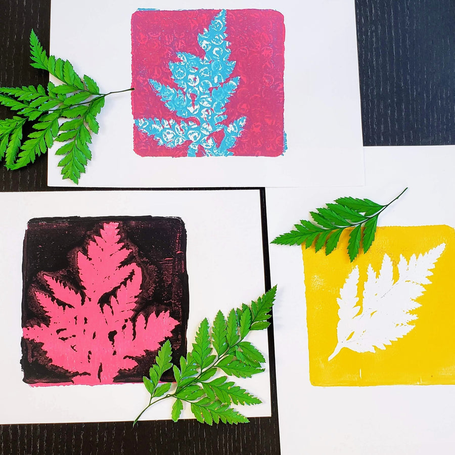 diy fern printing art class online
