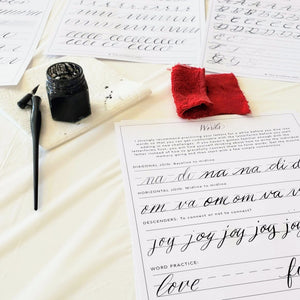 learn how to do calligraphy cursive writing class