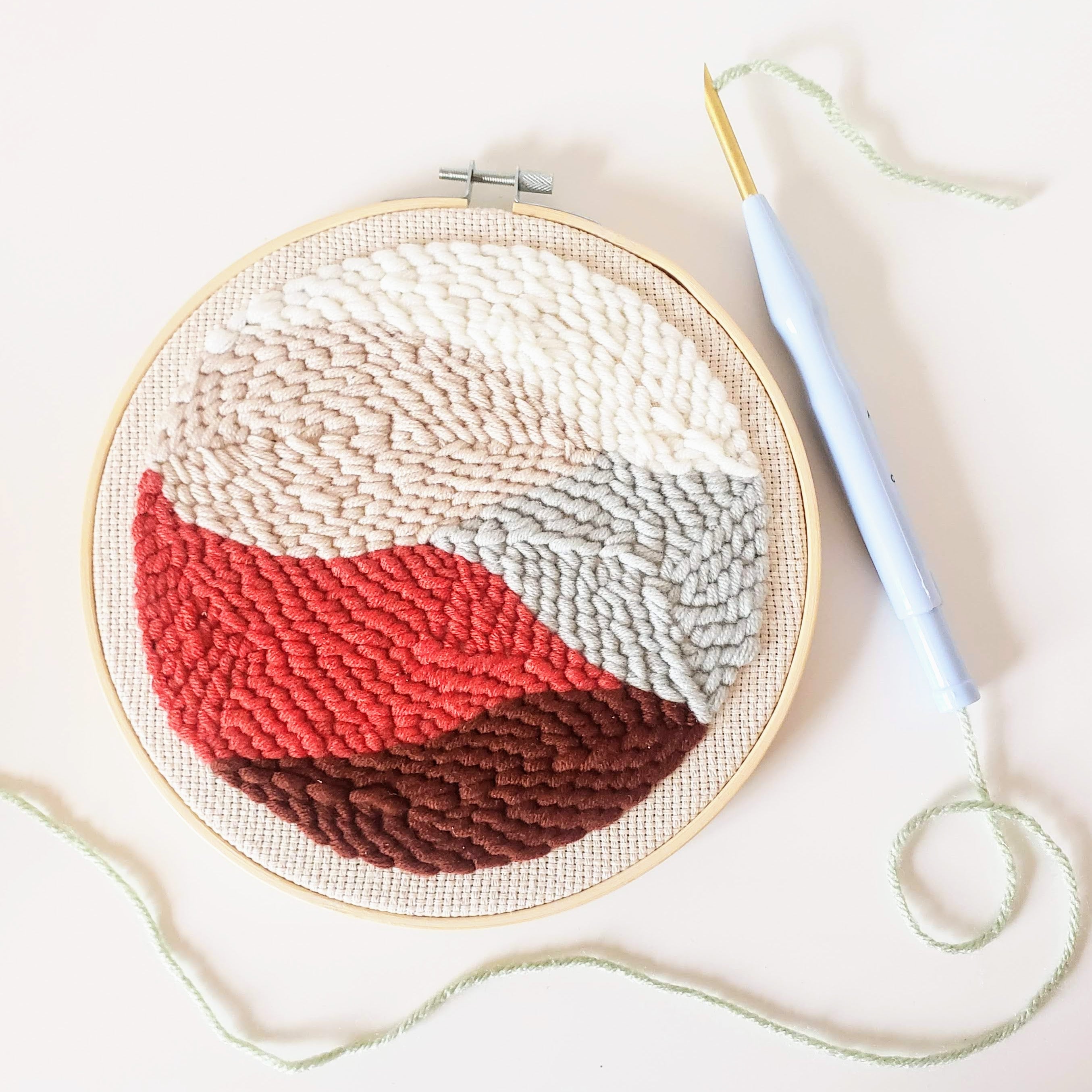 How to do punch needle embroidery - Gathered