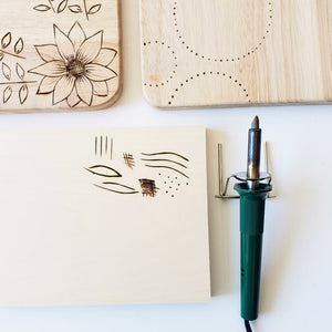 Online] Wood Burning Class – Assembly: gather + create